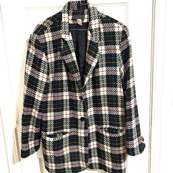 Intriguing Threads Jackets & Blazers - Chic Plaid Women's Blazer